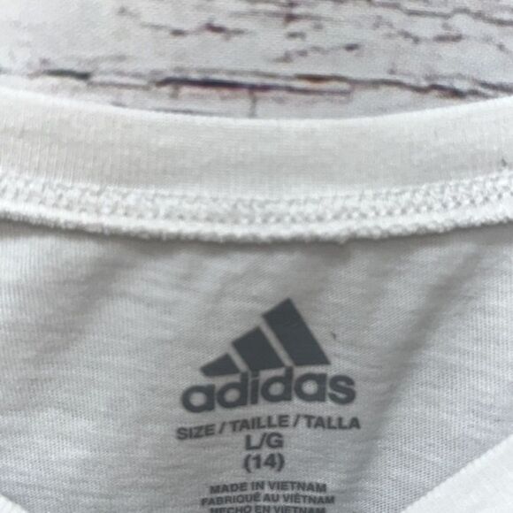 Adidas Girls White Patriotic Tank Top - Picture 4 of 4